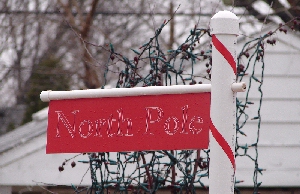 north pole sign